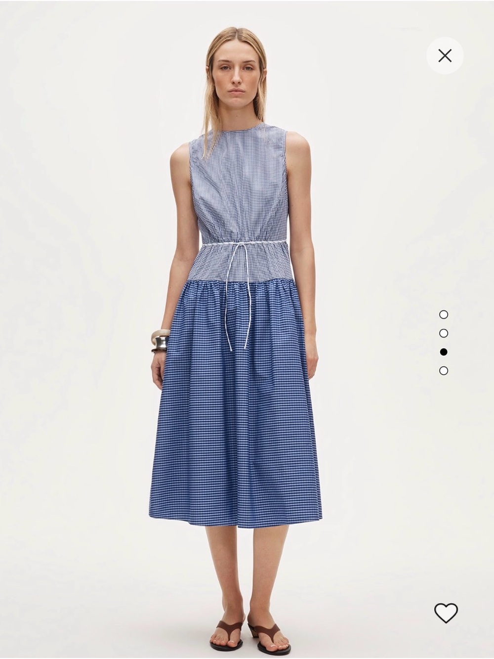 NWT J. Crew Open-back dress in mixed gingham print dress